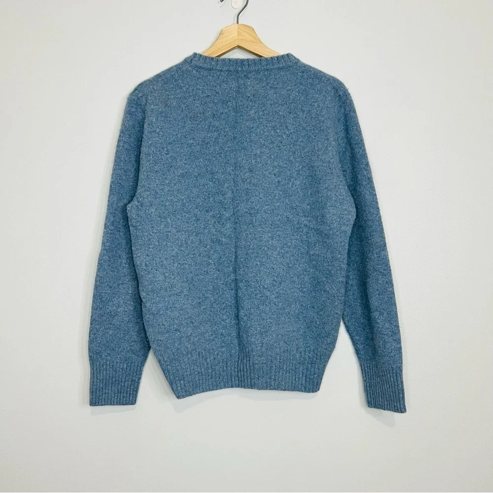 J. Crew Blue Wool Blend Pullover Crew Jumper Large